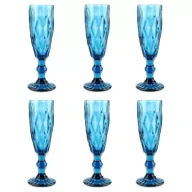 Kieliszki - Mondex Komplet kieliszków Elise Blue 6 x 180 ml - miniaturka - grafika 1