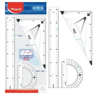 Przybory szkolne - Maped Zestaw START maxi 3 elem. linijka 30cm ekier. kątom. Maped 897121 lik1700244 - miniaturka - grafika 1