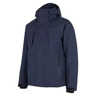 Kurtki męskie - 4F Męska kurtka narciarska Kumn004 Jeans, granatowa, rozmiar S, niebieski morski - miniaturka - grafika 1