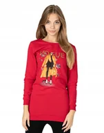 Bluzy damskie - Długa Bluza Tunika Damska Bawełniana 241-03 r S - miniaturka - grafika 1