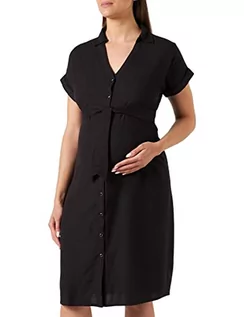 Sukienki ciążowe - Supermom Sukienka damska Hackberry Nursing Short Sleeve sukienka, Black-P090, XXL, Black - P090, 44 - grafika 1