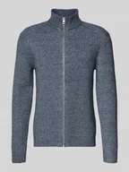 Swetry męskie - Kurtka z dzianiny o kroju regular fit z dodatkiem wełny - miniaturka - grafika 1