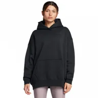 Bluzy damskie - Damska bluza dresowa nierozpinana z kapturem Under Armour UA Icon Flc Ultra Os Hdy - czarna - miniaturka - grafika 1