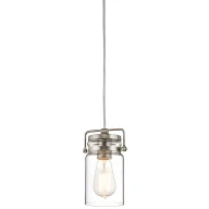 Lampy sufitowe - Lampa wisząca Brinley - kolor srebrny, transparentny - KL/BRINLEY/MP NI - miniaturka - grafika 1