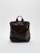 Plecaki - Reserved - Plecak z imitacji skóry - brązowy - miniaturka - grafika 1