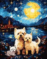 Kolorowanki, wyklejanki - Malowanie po numerach 40x50 Pieski - miniaturka - grafika 1