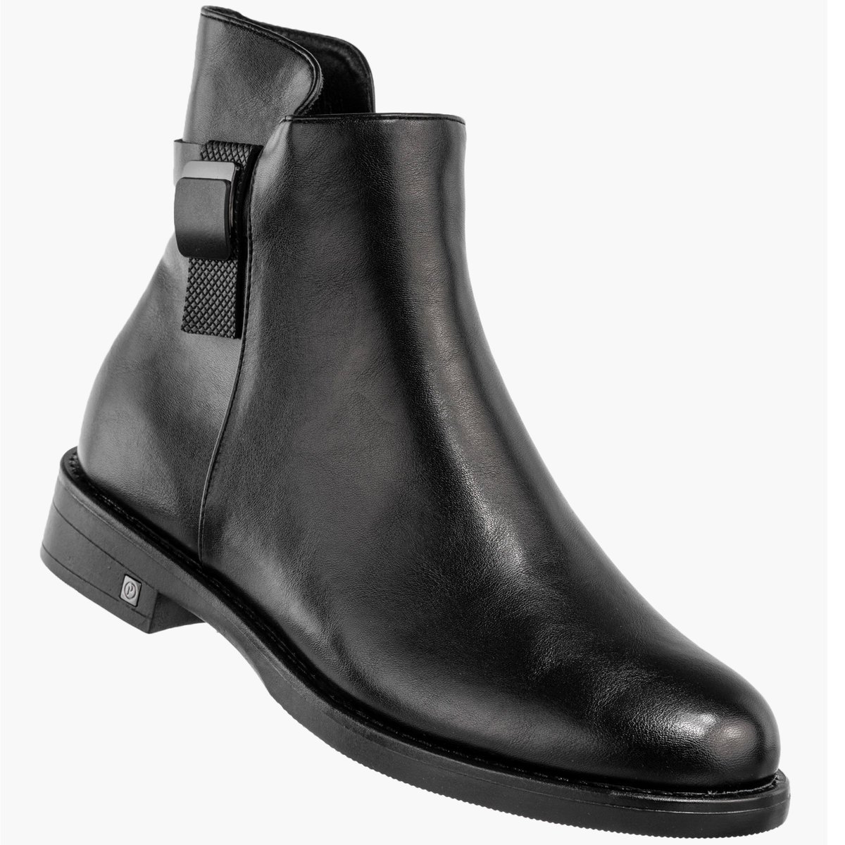 Botki Damskie Buty Na Zamek Trzewiki Ocieplane Na Zimę Czarne Potocki 25-12713BK Czarny 36