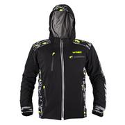 Odzież motocyklowa - W-TEC Męska kurtka motocyklowa z kapturem Softshell W-TEC Kybero, Czarny-fluo, L 20736-L - miniaturka - grafika 1