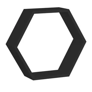 Półka HEXAGON czarna GROA - Półki do salonu - miniaturka - grafika 1