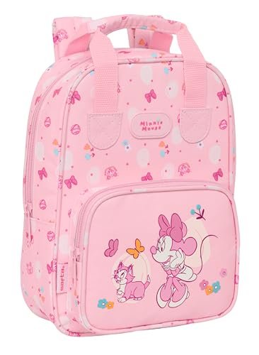 Safta MINNIE MOUSE BABY - plecak dziecięcy, dostosowany z uchwytami, tkanina nadająca się do recyklingu, idealny dla dzieci w różnym wieku, wygodny i wszechstronny, jakość i wytrzymałość, 20 x 8 x 28