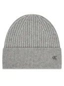 Czapki damskie - Calvin Klein Czapka Ck Metal Wool Beanie LV04D8032G Szary - miniaturka - grafika 1