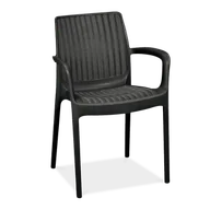 Fotele i krzesła ogrodowe - Bazkar Krzesło ogrodowe sztaplowane 52x60x83cm BALI MONO Antracyt BK-CU223844 + 20 zł na pierwsze zakupy BK-CU223844 - miniaturka - grafika 1