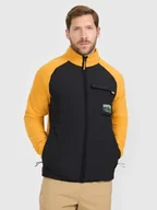 Bluzy męskie - 4F Polar regular ze stójką męski - pomarańczowy XXL - miniaturka - grafika 1