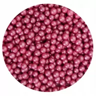 Dodatki do ciast w proszku - POSYPKA PEREŁKI CUKROWE różowe ciemne perłowe 4mm 50g - miniaturka - grafika 1
