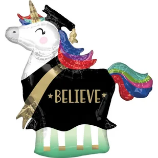 SuperShape Grad Unicorn Foil Balloon P35 Packaged 83cm x 81c - Balony i akcesoria - miniaturka - grafika 1