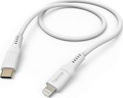 Kable - Kabel HAMA Ładujący/data Flexible USB-C - Lightning 1.5m Biały - miniaturka - grafika 1