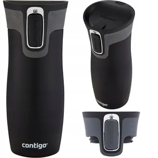 KUBEK TERMICZNY CONTIGO WEST LOOP 2.0 MAT BLACK - 470ML - BLOKADA - BEZ BPA - Kubki termiczne - miniaturka - grafika 1
