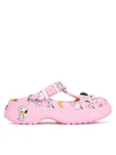 Klapki i japonki damskie - Crocs Klapki Peanuts Mary Jane Clog 211130 Różowy - miniaturka - grafika 1