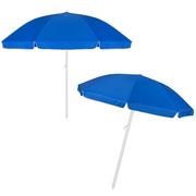 Parasole ogrodowe - SPRINGOS Parasol plażowy ogrodowy niebieski duży 240 CM - miniaturka - grafika 1