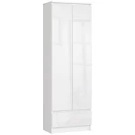 Regały biurowe - REGAŁ BIUROWY SZAFA R 60 cm CLP 1 SZUFLADA 2 DRZWI BIAŁY/ BIAŁY POŁYSK - miniaturka - grafika 1