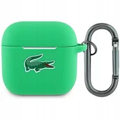 Akcesoria do słuchawek - Lacoste LCA4SLON AirPods 4 cover zielony Silicone Croc Logo - miniaturka - grafika 1