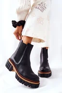 Botki damskie - Skórzane Botki Workery Maciejka Czarne 05312-01-38 - miniaturka - grafika 1