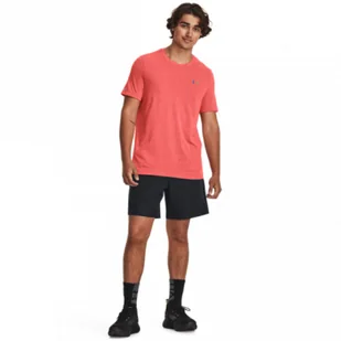 Męska koszulka treningowa Under Armour UA Rush Seamless Legacy SS - koral - UNDER ARMOUR - Koszulki sportowe męskie - miniaturka - grafika 1