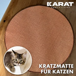 Mata do drapania dla kota Okrągły dywanik sizalowy do pielęgnacji pazurów Terra o średnicy 80 cm - Dywany - miniaturka - grafika 1