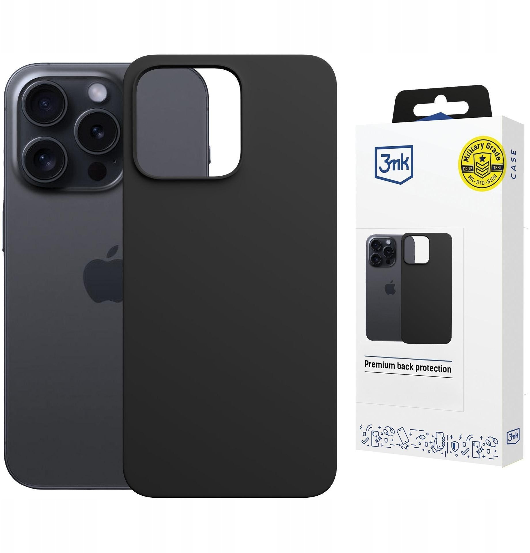 3MK Apple iPhone 15 Pro Max - 3mk Hardy Mellow MagCase Black