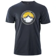 Koszulki sportowe męskie - Koszulka męska Hi-Tec Zergo Rozmiar: L / Kolor: niebieski - miniaturka - grafika 1