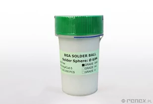 FONTON INDUSTRIAL CO., LTD. Kulki bezołowiowe do regeneracji wyprowadzeń BGA - średnica 0,64 mm BGAleadfreesolderballs0.64mm - Akcesoria do lutowania - miniaturka - grafika 1