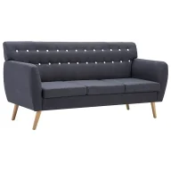 Sofy i kanapy - 3-osobowa ciemnoszara sofa pikowana Zulew - miniaturka - grafika 1