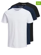 Koszulki męskie - Jack & Jones Koszulki (3 szt.) w kolorze biało-czarno-granatowym - miniaturka - grafika 1