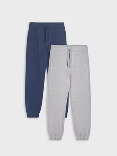 Spodnie i spodenki dla chłopców - Sinsay - Spodnie dresowe jogger 2 pack - szary - grafika 1