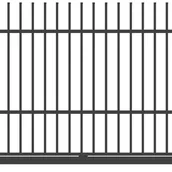 Ogrodzenia - Polbram Brama przesuwna Majorka 4x1,5 m prawa antracytowa automat - miniaturka - grafika 1