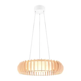 Biało-naturalna lampa wisząca LED ø 60 cm Monte – Trio - Lampy sufitowe - miniaturka - grafika 1