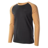 Koszulki męskie - Hi-Tec, PURO LS, Bluzka męska, Phantom/Apple Cinnamon, M - miniaturka - grafika 1