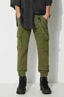 Spodnie męskie - Alpha Industries spodnie Utility Pant męskie kolor zielony w fasonie cargo - miniaturka - grafika 1