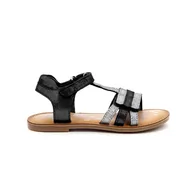Buty dla dziewczynek - Sandały dziecięce Kickers DIAMANTO NOIR METALLISE - miniaturka - grafika 1