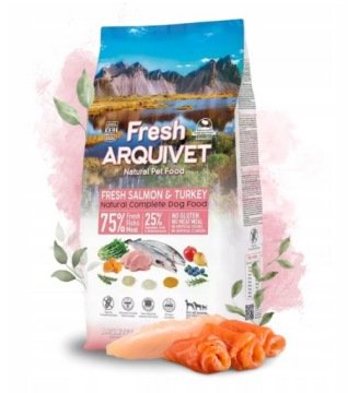 ARQUIVET FRESH - półwilgotna karma dla psa - łosoś z indykiem - 10kg