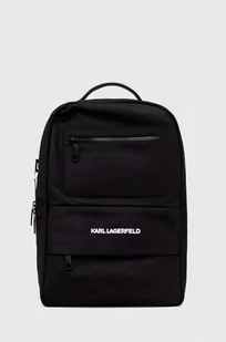 Karl Lagerfeld plecak męski kolor czarny duży gładki - Plecaki - miniaturka - grafika 1