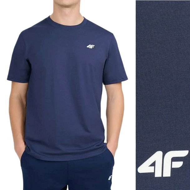 Koszulka Męska 4f Gładka Tshirt Bawełna Podkoszulek M3341 31s R. 3xl
