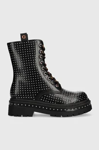 Guess workery JOYA damskie kolor czarny na płaskim obcasie FL7JYA PEL10 - Botki damskie - miniaturka - grafika 1