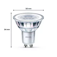 Żarówki LED - Philips żarówka LED GU10 4,6W 355lm 827 36° 2 szt. - miniaturka - grafika 1