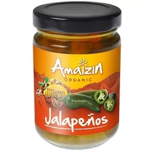Amazin PAPRYCZKI JALAPENOS W ZALEWIE BIO 150 g - - Zdrowa żywność - miniaturka - grafika 1