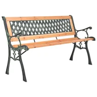 Ławki ogrodowe - vidaXL Ławka ogrodowa, 116 cm, żeliwo i lite drewno jodłowe - miniaturka - grafika 1