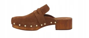 MARCO TOZZI KLAPKI DAMSKIE BRĄZOWE WSUWANE SKÓRZANE 38 TLA - Klapki i japonki damskie - miniaturka - grafika 1