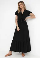 Sukienki - Czarna Sukienka Diomeira - miniaturka - grafika 1