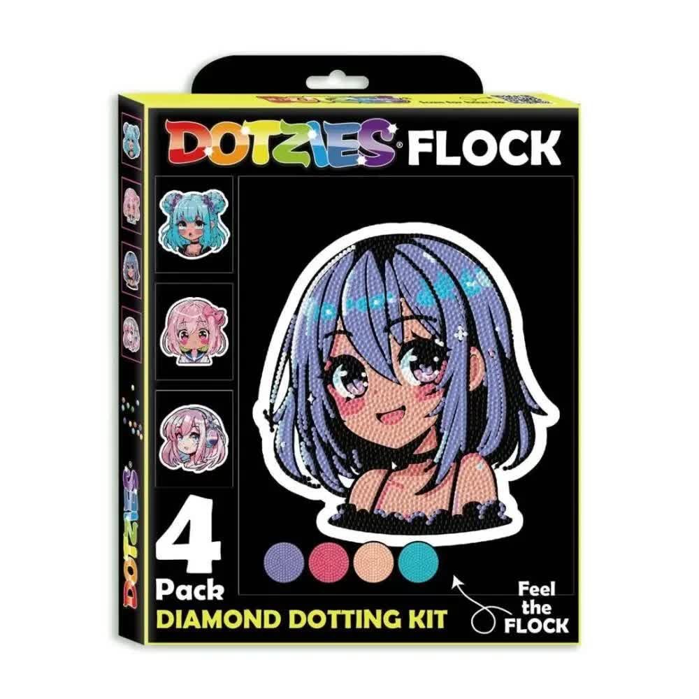 Diamond Dotz Adults Flocked Neon Anime Girls