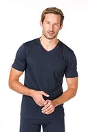 Bielizna sportowa męska - super.natural super. Natural męska M Base V Neck 140 Merino T-Shirt, niebieski, m SNM003830 - miniaturka - grafika 1